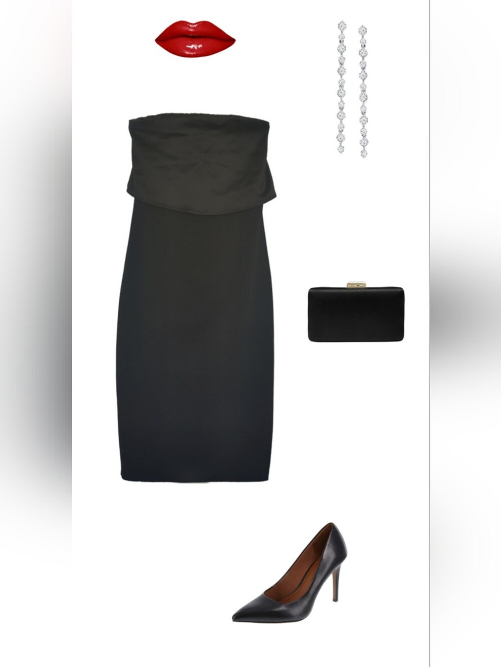 Strapless Little Black Cocktail Dress